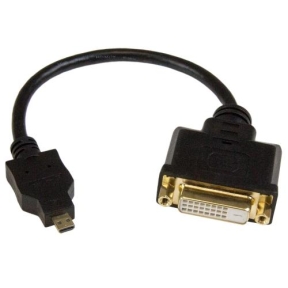 Adaptor Startech HDDDVIMF8IN, micro HDMI - DVI-D, Black