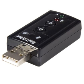 Adaptor Startech ICUSBAUDIO7, USB - 2x 3.5mm jack, Black