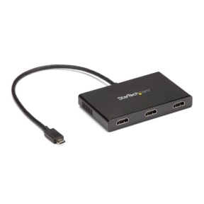 Adaptor Startech MSTCDP123HD, USB-C - 3x HDMI, Black