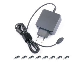 Alimentator SMPS (sursa alimentare in comutatie) AC/DC pentru Ultrabook 19-19,5V 2370mA max. 45W cu 8 mufe HCT HCT014-061