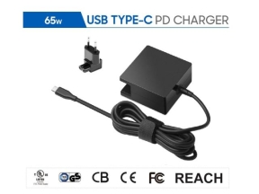 Alimentator SMPS (sursa alimentare in comutatie) AC/DC pentru Ultrabook, tableta cu mufa USB-C (USB3.1) max. 65W&nbsp; 5 tensiuni de iesire HCT HCT014-087