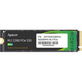 SSD Apacer AS2280P4U 512GB, PCI Express 3.0 x4, M.2