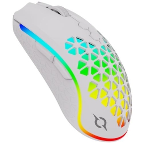 Mouse Optic AQIRYS Polaris RGB, USB Wireless, White