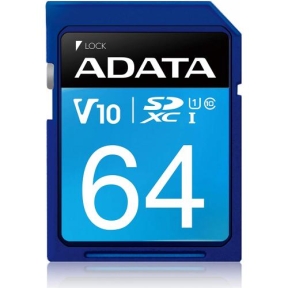 Memory Card SDXC A-data Premier 64GB, Class 10, UHS-I U1, V10