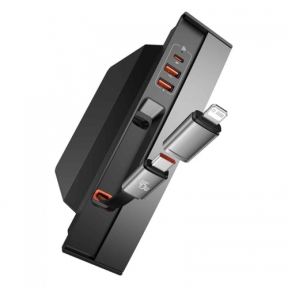 Hub USB Baseus T-Space, 2 x USB-A, 2 x USB-C, 1m, Gray