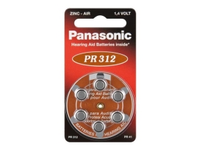 Baterie auditiva zinc-air 1,4V 180 mAh V312 HA312 PR41 PR312 Panasonic
 PANASONIC HCT012-061