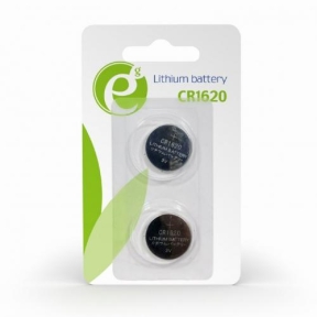 Baterii Gembird Button Cell CR1620, 2x 3V, Blister