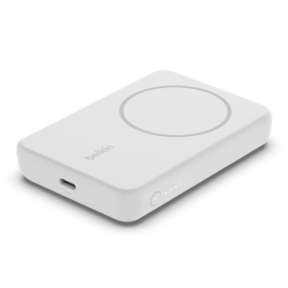 Baterie portabila Belkin Boost Charge Magnetic Wireless, 5000mAh, 1 x USB-C, White