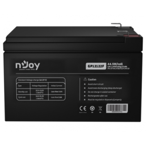 UPS- acumulatori Njoy  GP12122F | Baterie UPS | 12 V | 12 A | Borne F2 | 44,5 W | 151 x 98 x 101 mm 