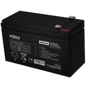 nJoy |BTVACIUOCTO2FCW01B | GP09122F | Baterie UPS  | 12 V | 9 A | Borne  F2 | 29,82 W | 151 x 65 x 100 mm "BTVACIUOCTO2FCW01B" (timbru verde 0.5 lei)
