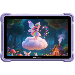 Blackview LINK 1 Kids WiFi 4/64GB 8.68-inch HD IPS 1340x800 60Hz 360nits RK3562 Quad-core 2.0GHz 5+8MP Cam 5000mAh WiFi 6 BT 5.0 Dual Speakers with Smart-K Support Tempered Film Stylus Pen Android 16 Dreamy Purple