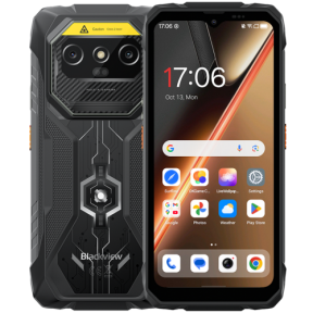 Blackview ROCK 1 Pro LTE 6.56-inch HD+ 1612x720 90Hz 8+256GB MT Helio G81 Octa-Core 2.0GHz 13MP Front 16+20MP Rear BARCODE SCANER NFC MIL-STD-810H 15000mAh Fingerprint  Android 16 Black