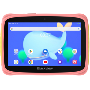Blackview Tab 3 Kids, Blue, 7-inch HD 1024x600, 7731E Quad-core 1.3GHz, Front 0.3MP; Rear 2MP Camera, 2GB/32GB, 3280mAh battery, NO Charging Doke 3.0 Go (Android 13), WiFi version, 802.11 b/g/n(2.4GHz), Pink