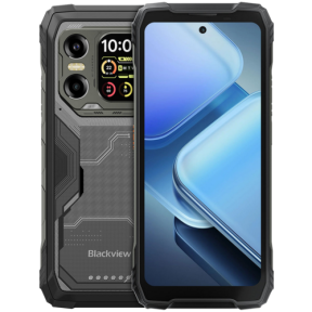 Blackview XPLORE 1X Rugged Phone 5G 6.78 inch FHD 2460x1080 120Hz + 2.01 inch 296x240 12/256Gb MT 7050 Octa-Core 2.4GHz 50MP Front 108+20MP Rear Cam Night vision WiFi6 NFC 10000mAh MIL-STD-810H Android 15 Black