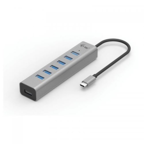 Hub USB I-tec C31HUBMETAL703, 7x USB 3.2 Gen 1, 1x USB-C, Silver