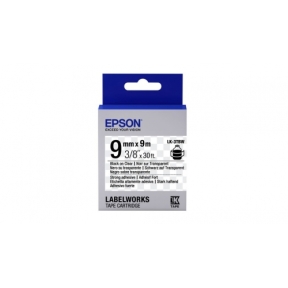 Banda Etichete Epson Strong Adhesive LK-3TBW Black/Clear 9mm (9m)