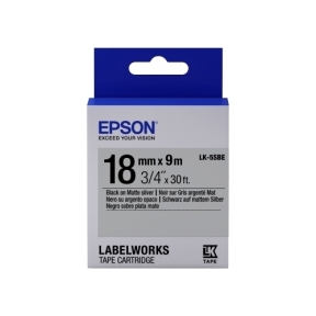 Banda Etichete Epson LK-5SBE C53S655013 Black/Matte Silver 18mm (9m)
