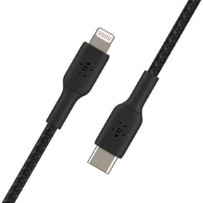 Cablu de date Belkin CAA004BT2MBK, USB-C - Lightning, 2m, Black