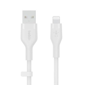 Cablu de date Belkin Flex, USB - Lightning, 2m, White