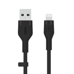 Cablu de date Belkin Flex, USB - Lightning, 3m, Black
