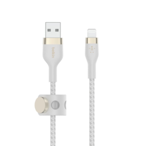 Cablu de date Belkin Pro Flex, USB - Lightning, 1m, White