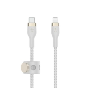 Cablu de date Belkin Pro Flex, USB-C - Lightning, 2m, White