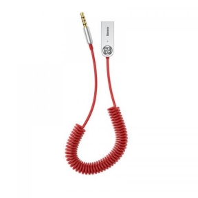 Cablu audio Baseus CABA01-09, USB - 3.5mm jack, Red
