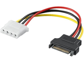 Cablu adaptor alimentare Molex 5.25 mama la SATA tata, 17cm OEM HCT93634