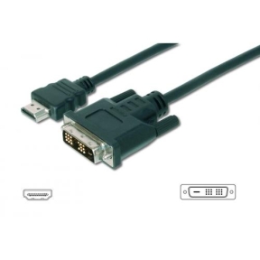 Cablu ASSMANN HDMI Male - DVI-D (18+1) Male, 3m, Black
