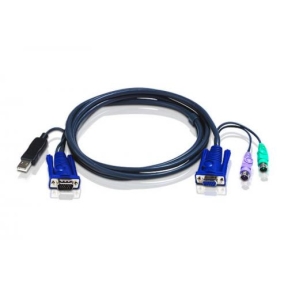 ATEN 2L-5503UP KVM Cable SVGA PS/2 PS/2/USB - 3m
