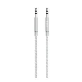 Cablu audio Belkin, 1x 3.5mm - 1x 3.5mm, 1.2m, Silver