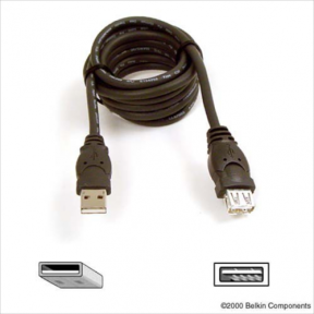 Cablu Belkin, USB 2.0 Male - USB 2.0 Female, 1.8m, Black