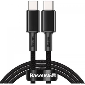Cablu de date Baseus High Density Braided CATGD-A01 USB-C - USB-C, 1m, Black