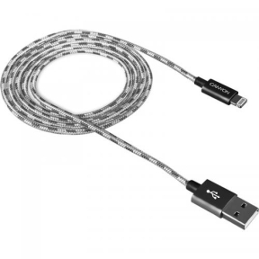 Cablu de date Canyon, USB - Lightning, 1m, Dark Grey