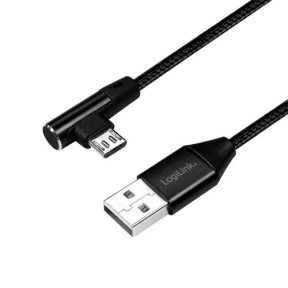 Cablu de date Logilink CU0141, USB - micro USB, 0.3m, Black