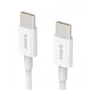 Cablu de date Orico BCU-10, USB-C - USB-C, 1m, White