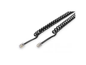 Cablu de telefon fix DIGITUS AK-460101-020-S, RJ10 male - RJ10 male, 2m, Black