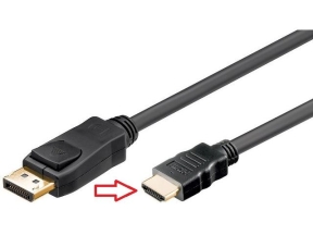 Cablu DisplayPort la HDMI 2m DP tata la HDMI A tata V1.2 UHD 4K 30Hz HCT HCT028-143