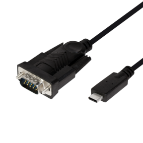 Cablu Logilink AU0051, USB-C - Serial adapter, 1.2m, Black