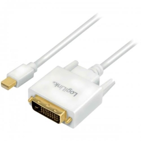 Cablu Logilink CV0137, Mini DisplayPort - DVI-D, 1.8m, White