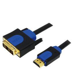 Cablu Logilink, HDMI male - DVI male, 10m, Black