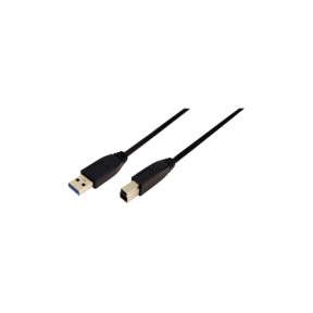 Cablu Loginik USB 3.0 tip A - USB 3.0 tip B, 0.1m, Black