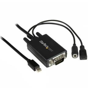 Cablu Startech MDP2VGAAMM3M, mini Displayport - VGA + 1x microUSB-B + 3.5mmjack, 3m, Black