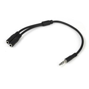 Cablu Startech MUY1MFF, 3.5mm jack male - 2x 3.5mm female, 1.5m, Black