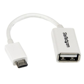 Cablu Startech UUSBOTGW, micro USB male - USB OTG female, 0.1m, White