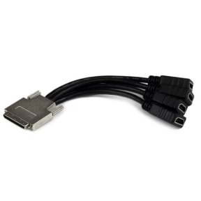 Cablu Startech VHDCI24HD, VHDCI - 4x HDMI, 0.20m, Black
