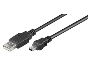 Cablu USB 2.0 1.8m A tata la 5 pini mini B tata, negru, miniUSB
HCT HCT50767