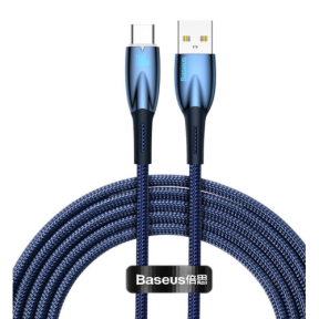 Cablu de date Baseus CADH000503, USB-A male - USB-C male, 2 m, Blue