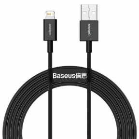 Cablu de date Baseus Superior, Fast Charging, CALYS-C01, USB - Lightning, 2m, Black