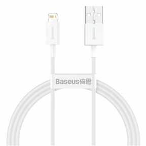 Cablu de date Baseus Superior, Fast Charging, CALYS-C02, USB - Lightning, 2m, White